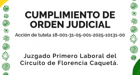  Cumplimiento de orden judicial